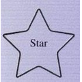 8" x 8" Star Shape Hand Fan W/ Handle